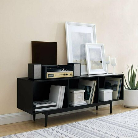 ESCENOGRAFIA Record Storage Console Cabinet, Black - Large ES3595797